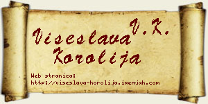 Višeslava Korolija vizit kartica